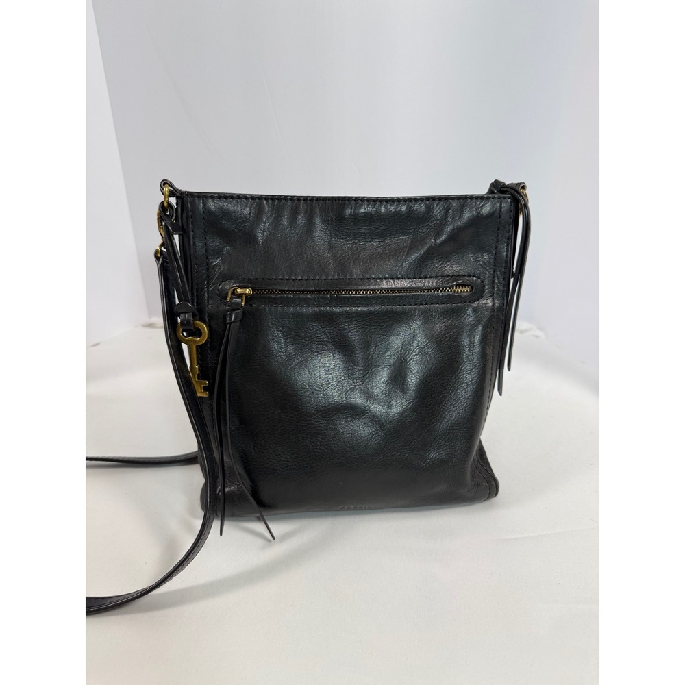 Fossil Black Leather Crossbody Bag ZB5403 Maya Small Hobo Messenger Bag - Picture 3 of 10